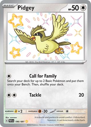 Pidgey 196/245 from Paldean Fates