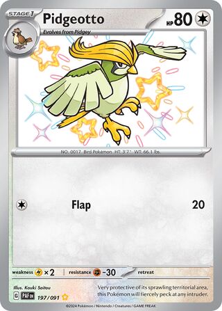 Pidgeotto 197/245 from Paldean Fates