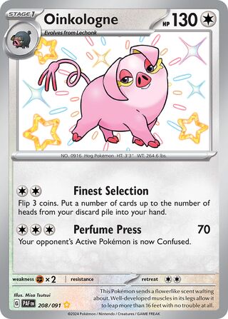 Oinkologne 208/245 from Paldean Fates
