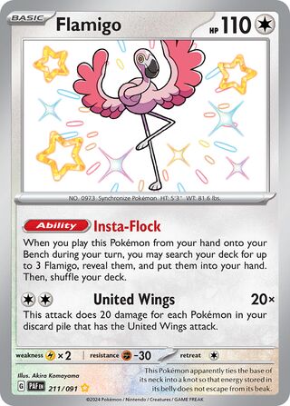 Flamigo 211/245 from Paldean Fates
