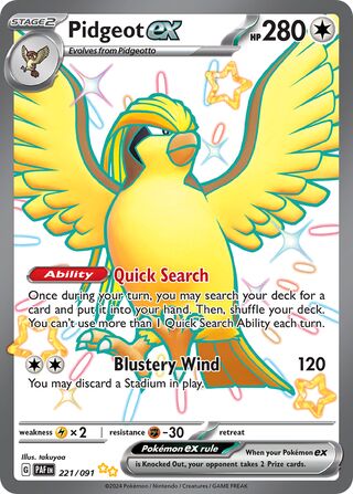 Pidgeot ex 221/245 from Paldean Fates