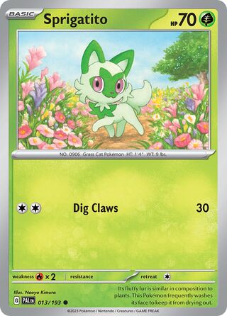 Sprigatito 13/279 from Paldea Evolved