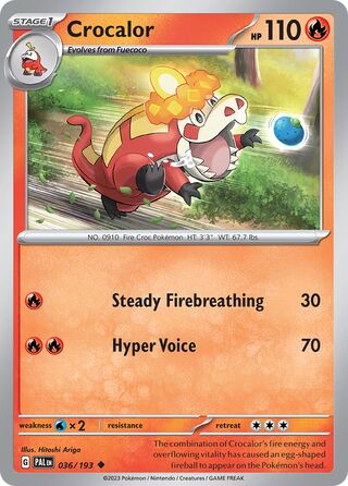 Crocalor 36/279 from Paldea Evolved