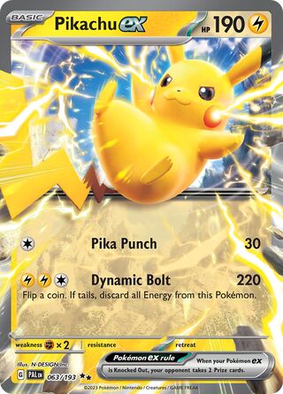 Pikachu ex 63/279 from Paldea Evolved