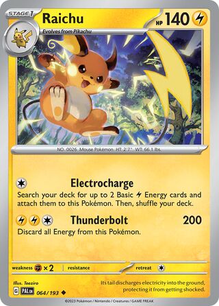 Raichu 64/279 from Paldea Evolved