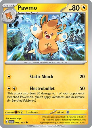 Pawmo 75/279 from Paldea Evolved