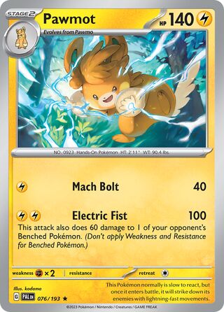 Pawmot 76/279 from Paldea Evolved