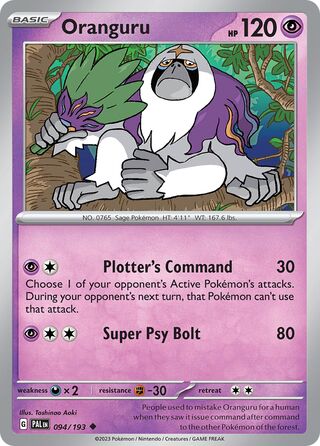 Oranguru 94/279 from Paldea Evolved