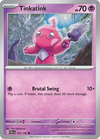 Tinkatink 102/279 from Paldea Evolved