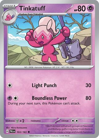 Tinkatuff 103/279 from Paldea Evolved
