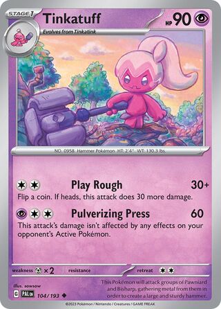 Tinkatuff 104/279 from Paldea Evolved