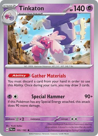 Tinkaton 105/279 from Paldea Evolved