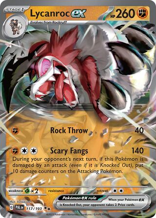 Lycanroc ex 117/279 from Paldea Evolved