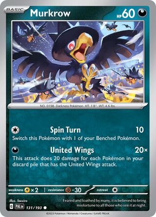 Murkrow 131/279 from Paldea Evolved