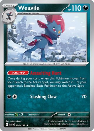 Weavile 134/279 from Paldea Evolved