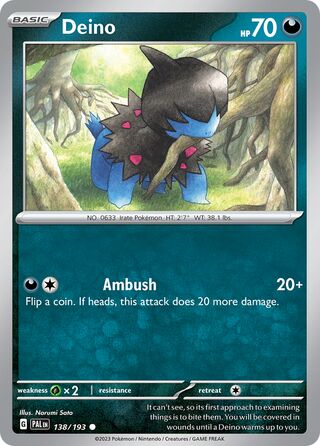 Deino 138/279 from Paldea Evolved