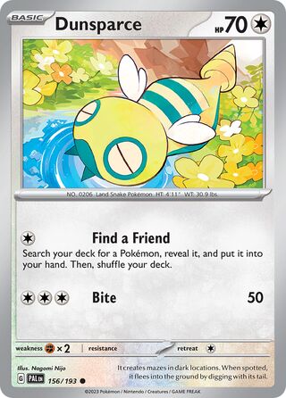 Dunsparce 156/279 from Paldea Evolved