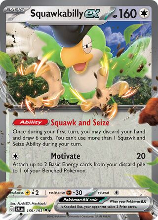 Squawkabilly ex 169/279 from Paldea Evolved