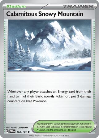 Calamitous Snowy Mountain 174/279 from Paldea Evolved
