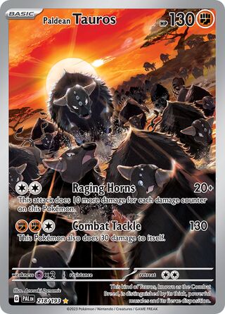 Paldean Tauros 218/279 from Paldea Evolved