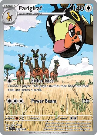 Farigiraf 228/279 from Paldea Evolved