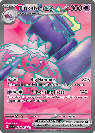Tinkaton ex 240/279 from Paldea Evolved