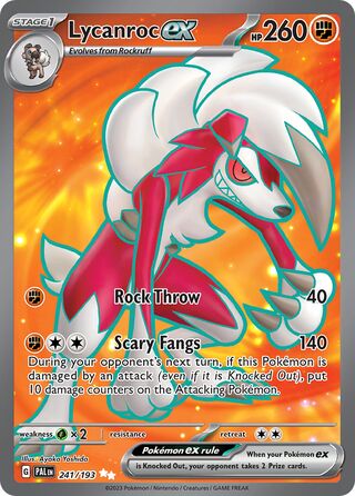 Lycanroc ex 241/279 from Paldea Evolved