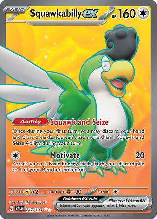 Squawkabilly ex 247/279 from Paldea Evolved