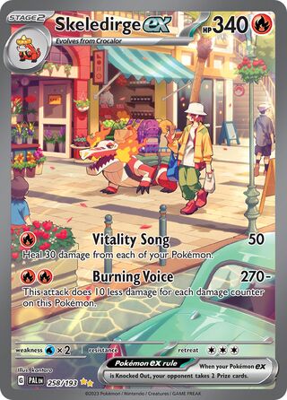 Skeledirge ex 258/279 from Paldea Evolved