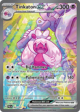 Tinkaton ex 262/279 from Paldea Evolved
