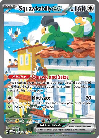 Squawkabilly ex 264/279 from Paldea Evolved