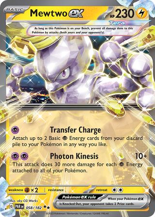 Mewtwo ex 58/266 from Paradox Rift