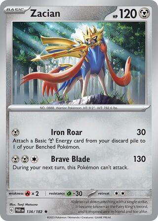 Zacian 136/266 from Paradox Rift