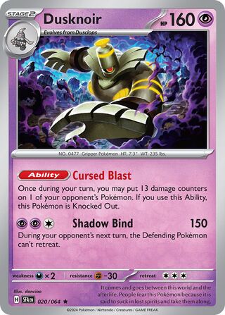 Dusknoir 20/99 from Shrouded Fable