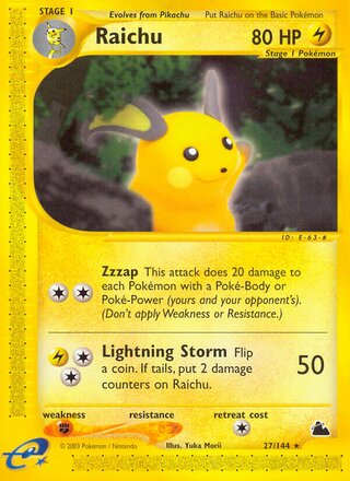 Raichu 27/182 from Skyridge