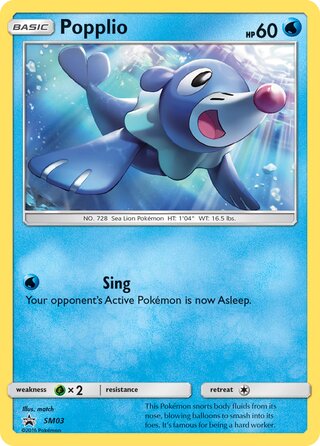Popplio 3/248 from Sun & Moon Promos