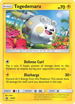 Togedemaru 9/248 from Sun & Moon Promos