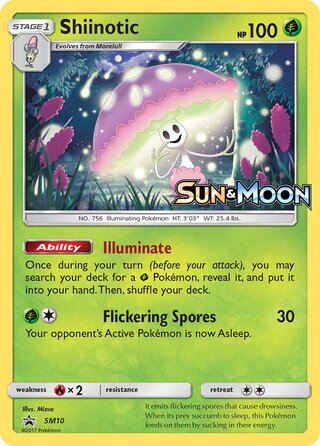 Shiinotic 10/248 from Sun & Moon Promos