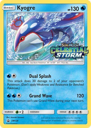 Kyogre 129/248 from Sun & Moon Promos