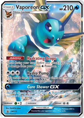 Vaporeon-GX 172/248 from Sun & Moon Promos