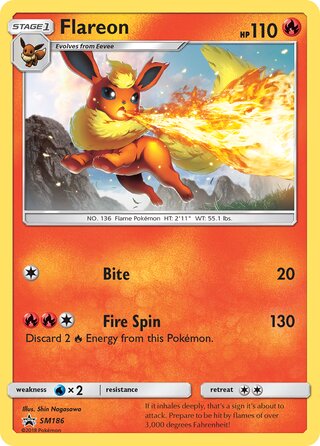 Flareon 186/248 from Sun & Moon Promos