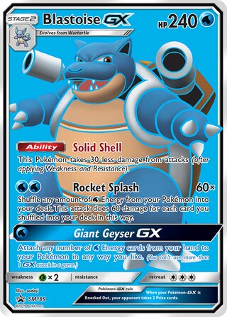 Blastoise-GX 189/248 from Sun & Moon Promos