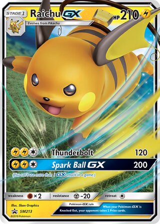 Raichu-GX 213/248 from Sun & Moon Promos