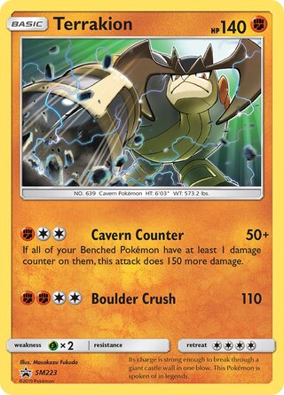 Terrakion 223/248 from Sun & Moon Promos