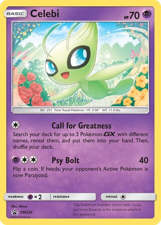 Celebi 224/248 from Sun & Moon Promos