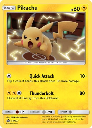 Pikachu 227/248 from Sun & Moon Promos