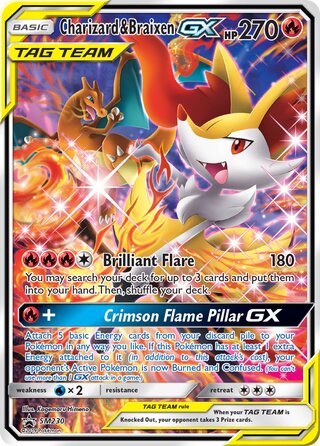 Charizard & Braixen-GX 230/248 from Sun & Moon Promos