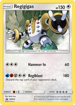 Regigigas 243/248 from Sun & Moon Promos