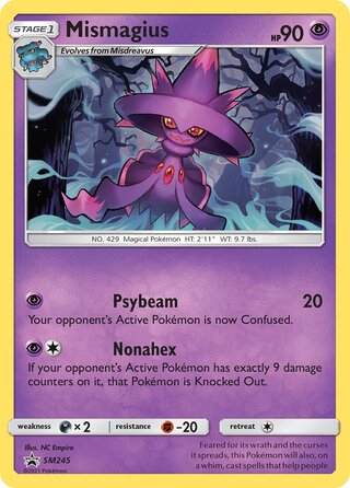 Mismagius 245/248 from Sun & Moon Promos