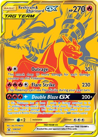 Reshiram & Charizard-GX 247/248 from Sun & Moon Promos